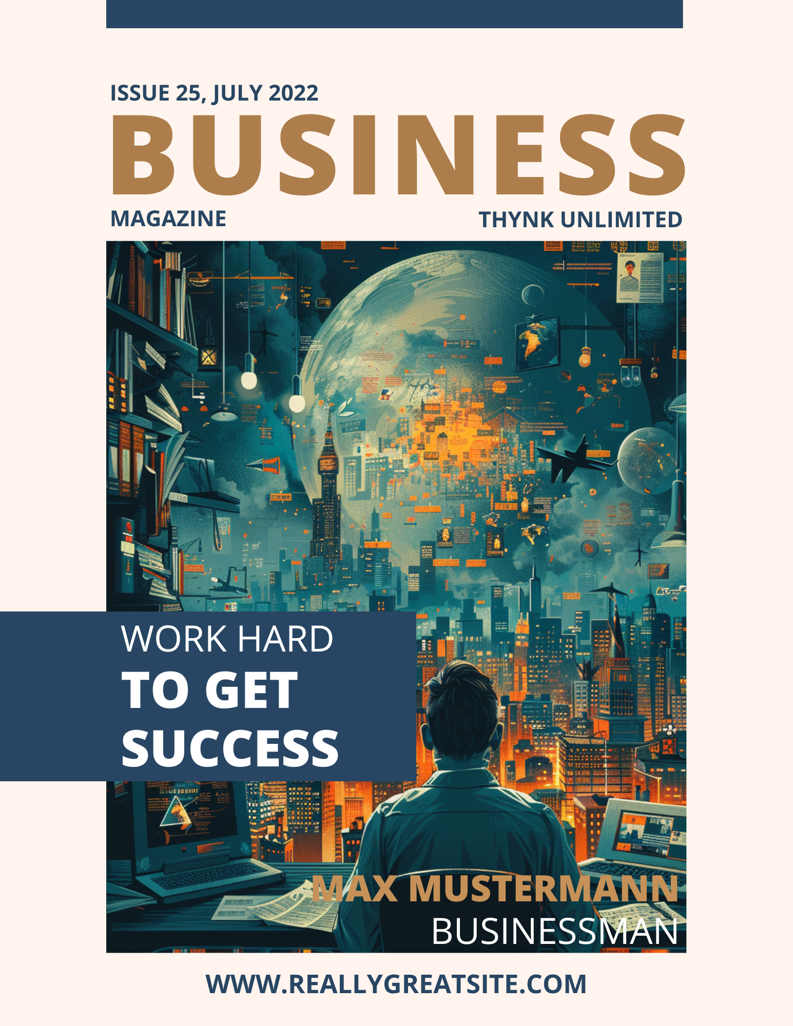 Cream Modern Business Magazine