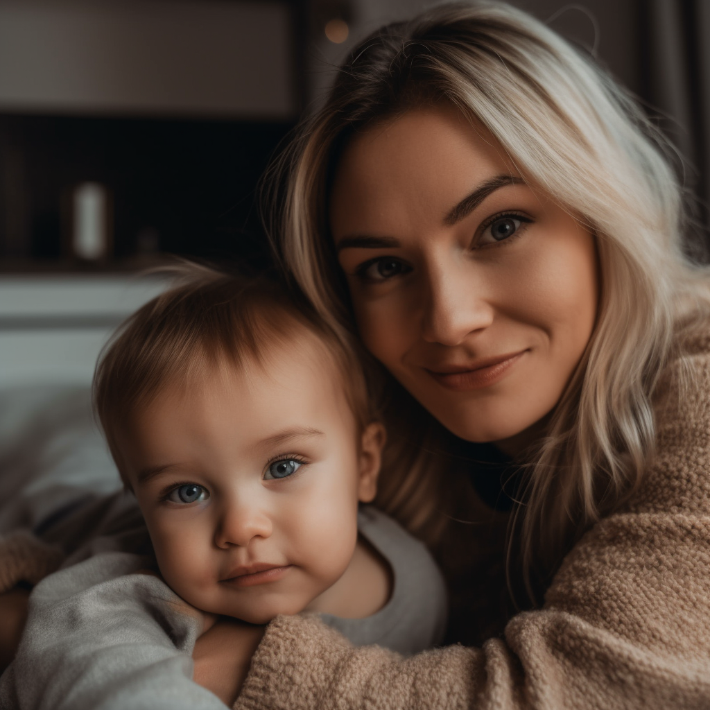 harryyyy_Mother_with_child_relaxed_in_a_house_looking_at_the_c_65854eea-0fa6-473f-89a1-3ef1455e7dbe